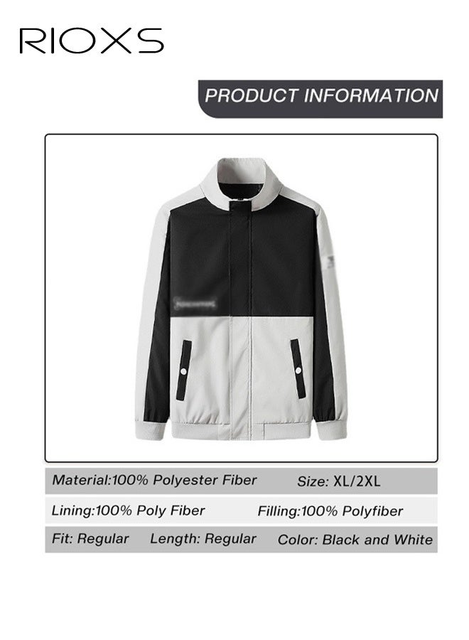 ريوكس تصميم أنيق لطوق رفع وسحابة كاملة والأصداف والحاشية للحصول على جيوب جانبية ملائمة أكثر ملاءمة لتخزين الأشياء الشخصية بشكل ملائم سترات ذات تصميم كلاسيكي للربيع والخريف والشتاء، مثالية للملابس غير الرسمية، الأعمال، المواعيد والحفلات أو الأنشطة الخارجية مثل التنزه، التنزه، الركض، ركوب الدراجات، الجولف، السفر وهلم جرا. - Image 4